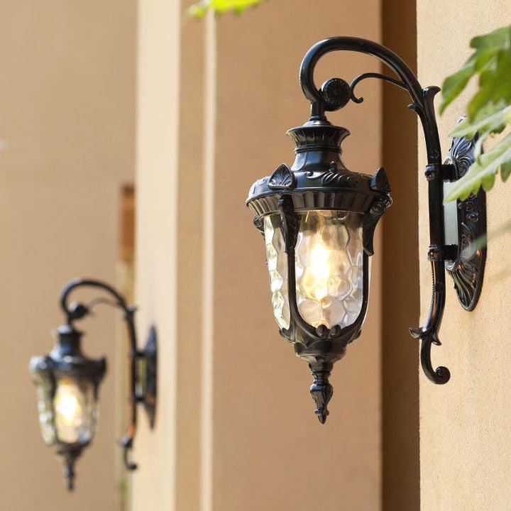 Traditional European Cylinder Lantern Aluminum Glass 1-Light Outdoor Wall Sconce Lamp For Outdoor Patio | Kalsten