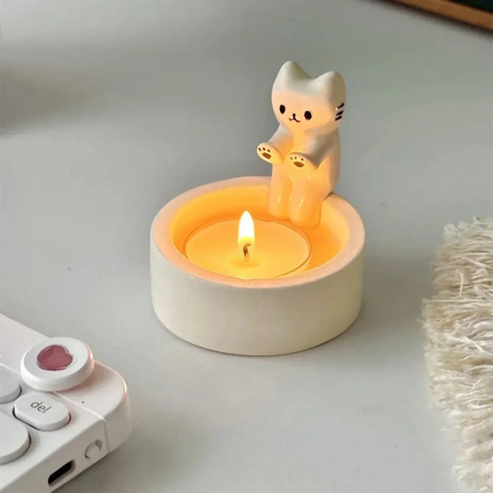 Cat-Shaped Candle Holders