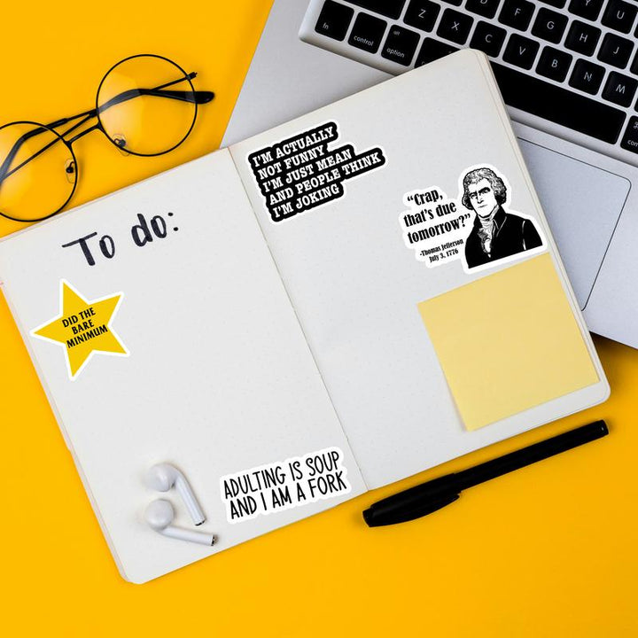 Kalsten | Set of 130 Funny Quote Stickers