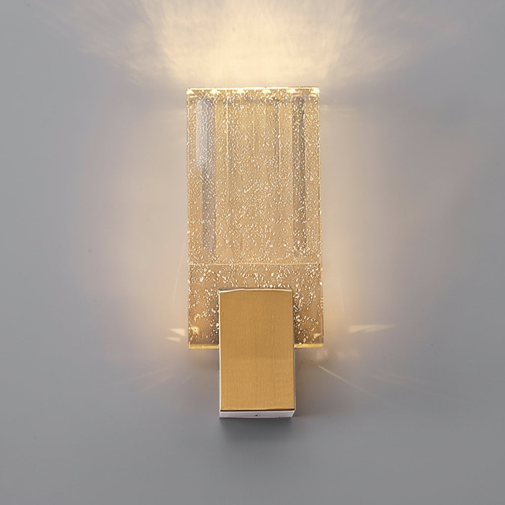 LED Wall Sconce Light – Postmodern Crystal Gold Stainless Steel (33x13cm / 13x5in) | Kalsten