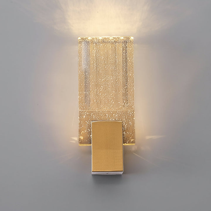 LED Wall Sconce Light – Postmodern Crystal Gold Stainless Steel (33x13cm / 13x5in) | Kalsten