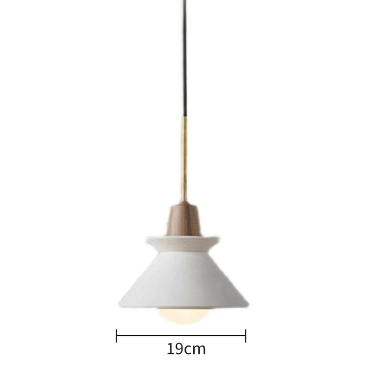 Modern White Concrete Cone Pendant Light | Kalsten