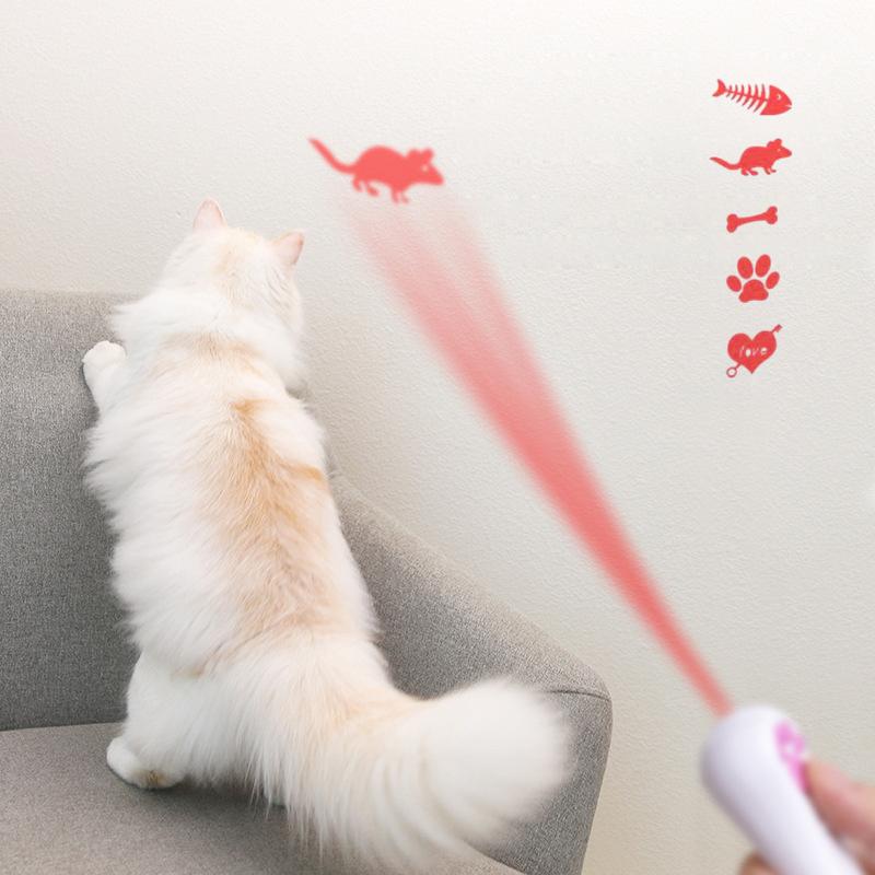 PurrPlay USB Rechargeable Cat Laser Toy – Interactive LED Light with 4 Patterns | Kalsten
