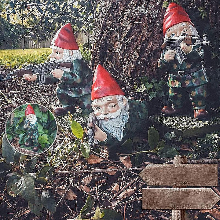 Kalsten | Military Garden Gnome with Camouflage Uniform