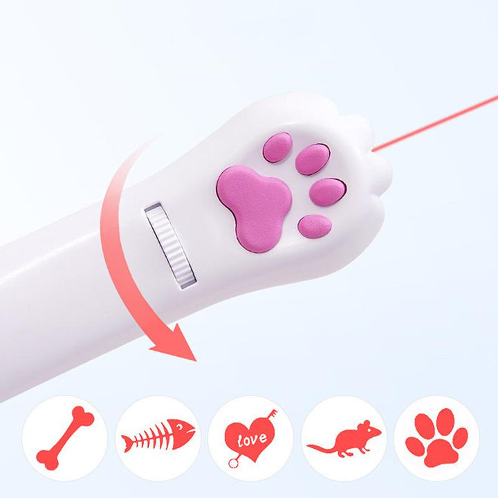 Kalsten | PurrPlay USB Rechargeable Cat Laser Toy – Interactive LED Light with 4 Cartridges