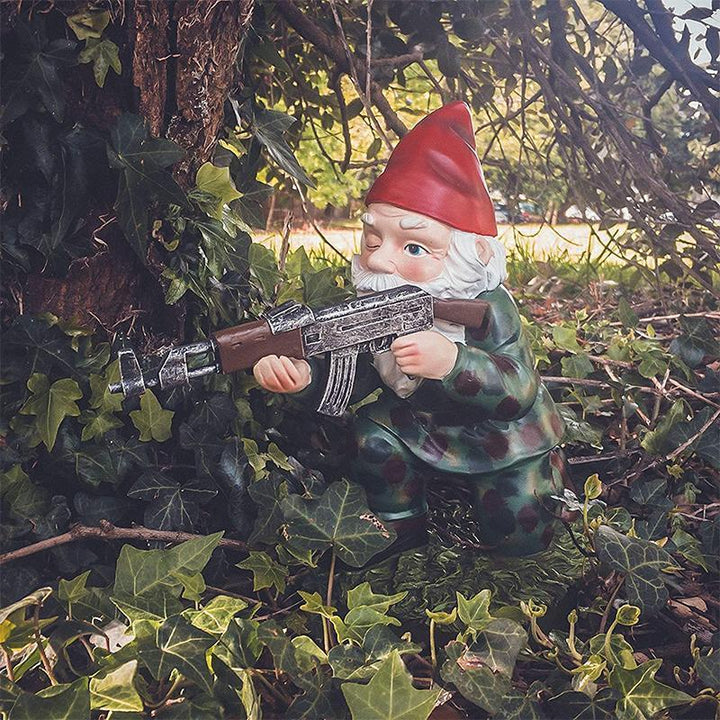 Kalsten | Military Garden Gnome with Camouflage Uniform