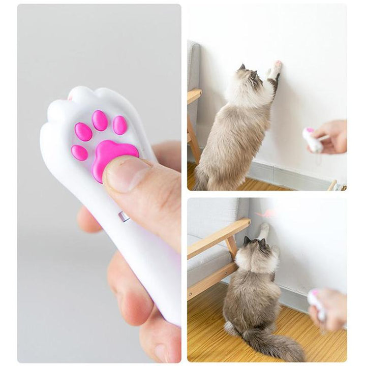 PurrPlay USB Rechargeable Cat Laser Toy – Interactive LED Light with 4 Patterns | Kalsten
