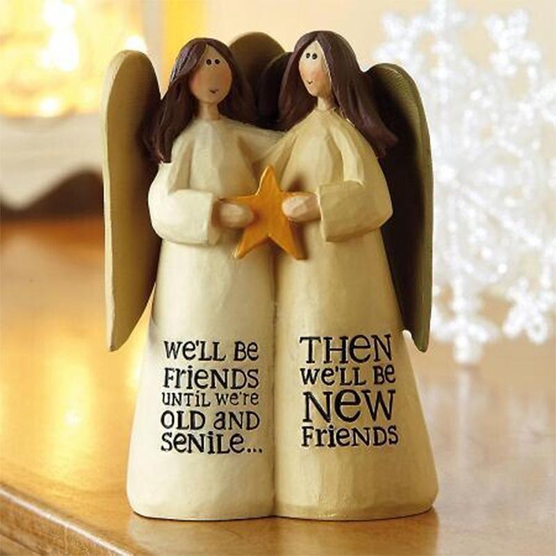 Skanto | Friendship Celebration Gift Statue - Hand-Painted Sculpture Ornament