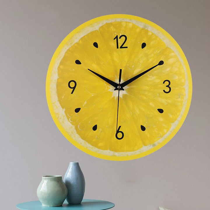 Lemon Inspired Wall Clock for a Cheerful Kitchen Kalsten