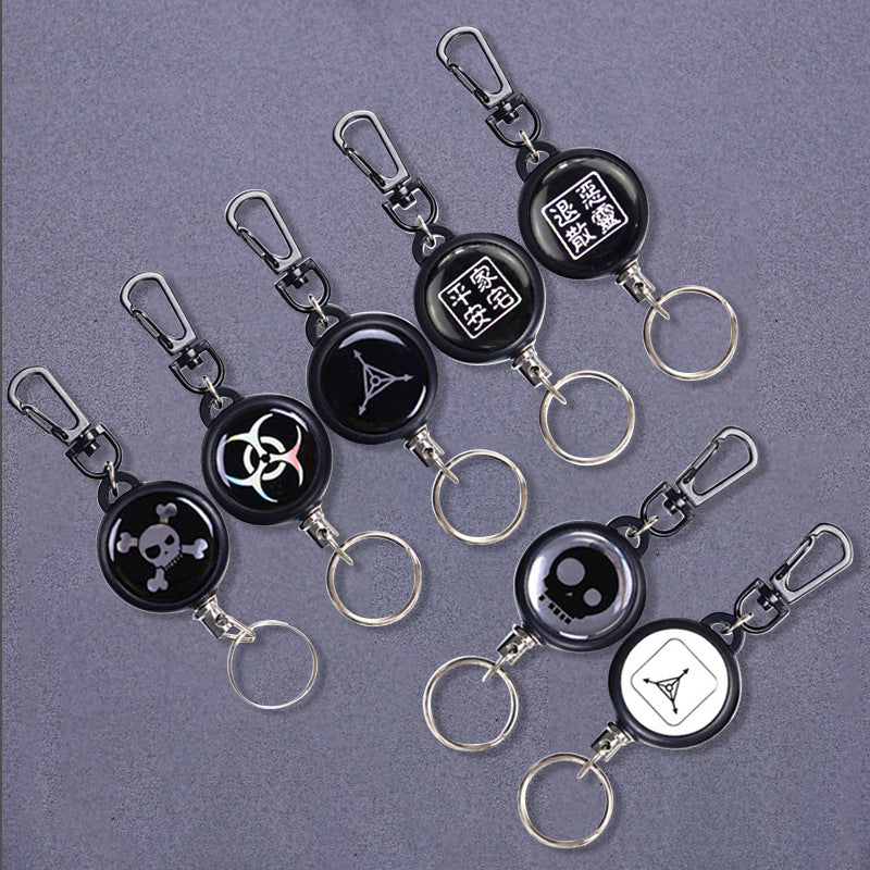 Keychain with retractable wire rope (3 pieces) | Kalsten