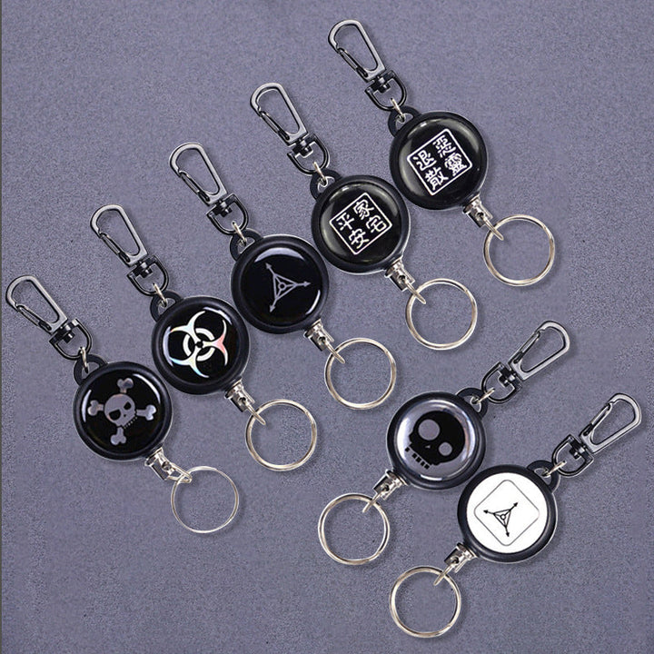 Keychain with retractable wire rope (3 pieces) | Kalsten