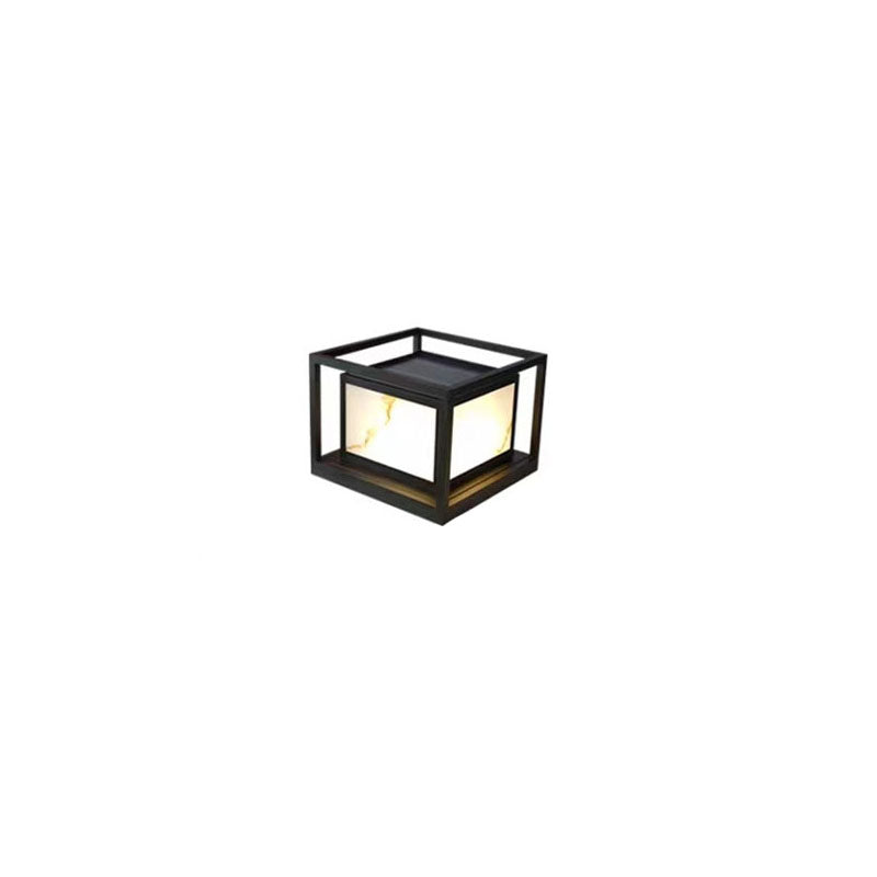 Modern Solar Square Chinese Outdoor Column Head Light LED Lawn Landscape Light | Kalsten