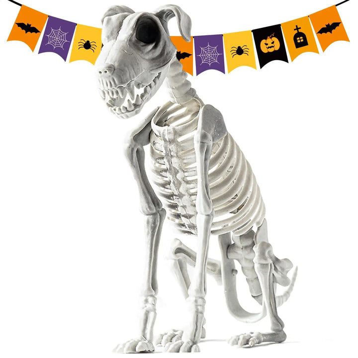 Kalsten | Spooky Skeleton Dog Halloween Decor Statue