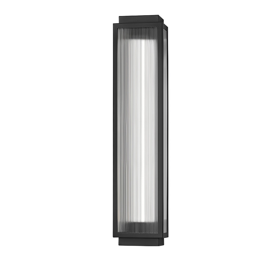 Rectangular Strip Waterproof LED Black Modern Outdoor Wall Lights | Kalsten