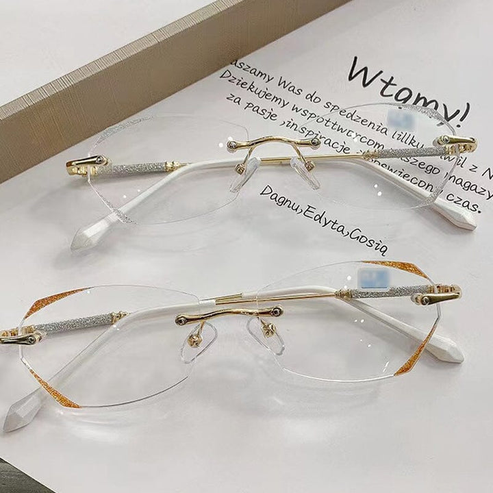 Kalsten | Fashionable rimless anti-blue light reading glasses