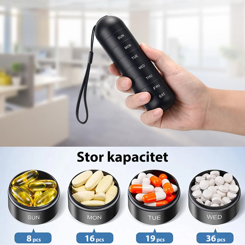 Kalsten | 7-Day Portable Pill Organizer for Travel