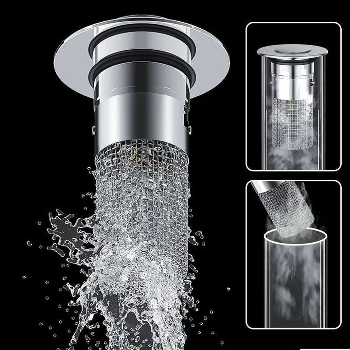 Kalsten | Stainless Steel Pop-Up Drain Strainer for Effortless Clog Prevention