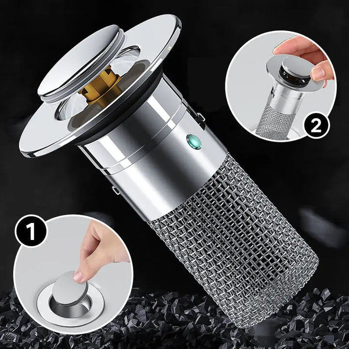 Kalsten | Stainless Steel Pop-Up Drain Strainer for Effortless Clog Prevention