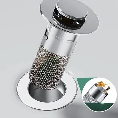 Kalsten | Stainless Steel Pop-Up Drain Strainer for Effortless Clog Prevention