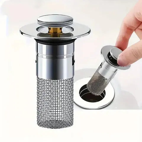 Kalsten | Stainless Steel Pop-Up Drain Strainer for Effortless Clog Prevention