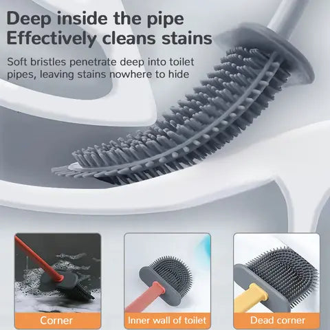 Kalsten | Hygienic Silicone Toilet Brush – Deep Cleaning without Scratches