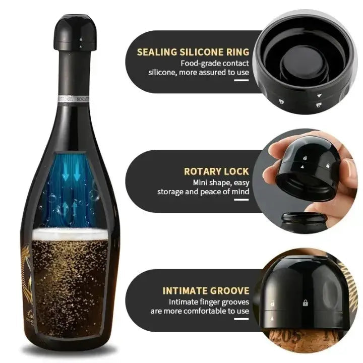 Kalsten | Wine stopper with vacuum function – Preserves aroma & carbonation reliably