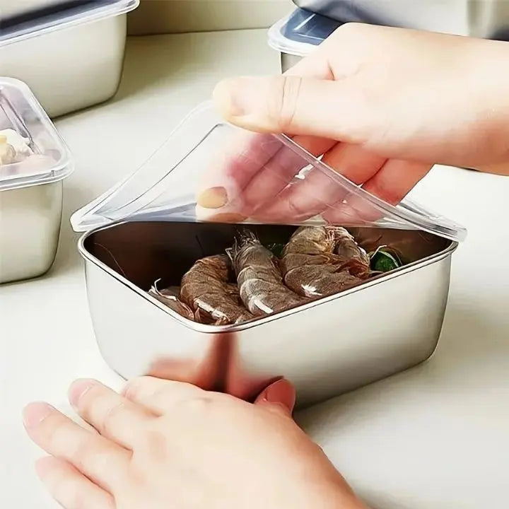 Kalsten | Stainless steel can with lid – stackable & leak-proof