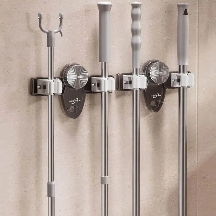 BowLift | Strong broom holder without drilling – Space-saving & safe storage
