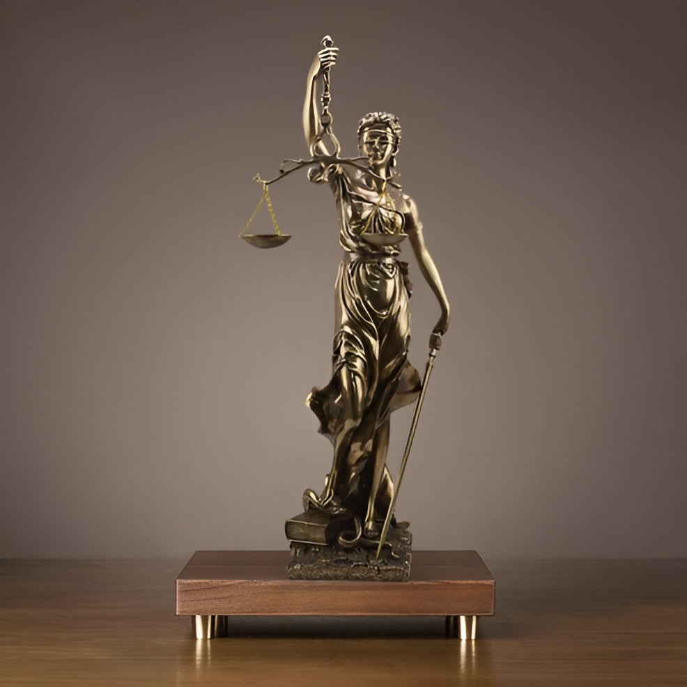 Statue of the Goddess of Justice – An elegant decorative sculpture of Justitia | Karnz