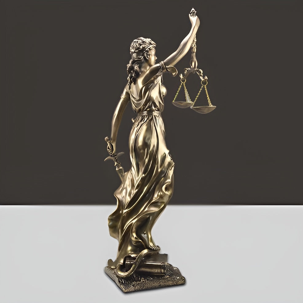 Statue of the Goddess of Justice – An elegant decorative sculpture of Justitia | Karnz