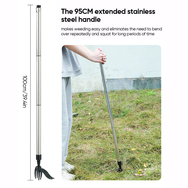 Stainless Steel Adjustable Long Handle Detachable Weed Puller | Kalsten