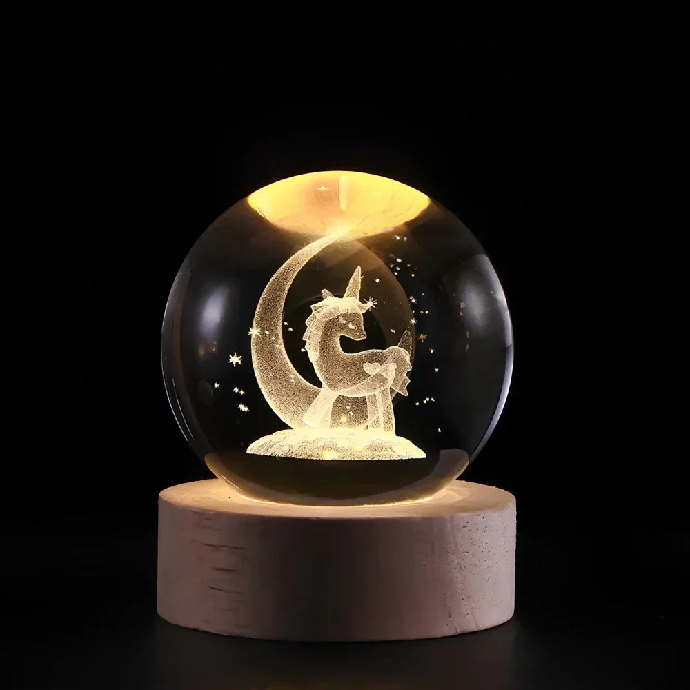 3D Crystal Ball LED Night Light Kalsten