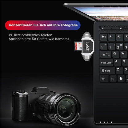 Skanto | 4-in-1 Universal SD TF Card Reader with Multiple Connections