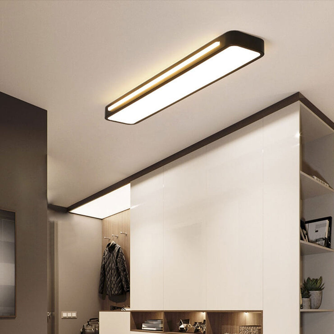 Ceiling Light Acrylic LED 18.8 in Flush Mount Black White Hallway Bedroom Modern Slim Lighting Fixture | Kalsten