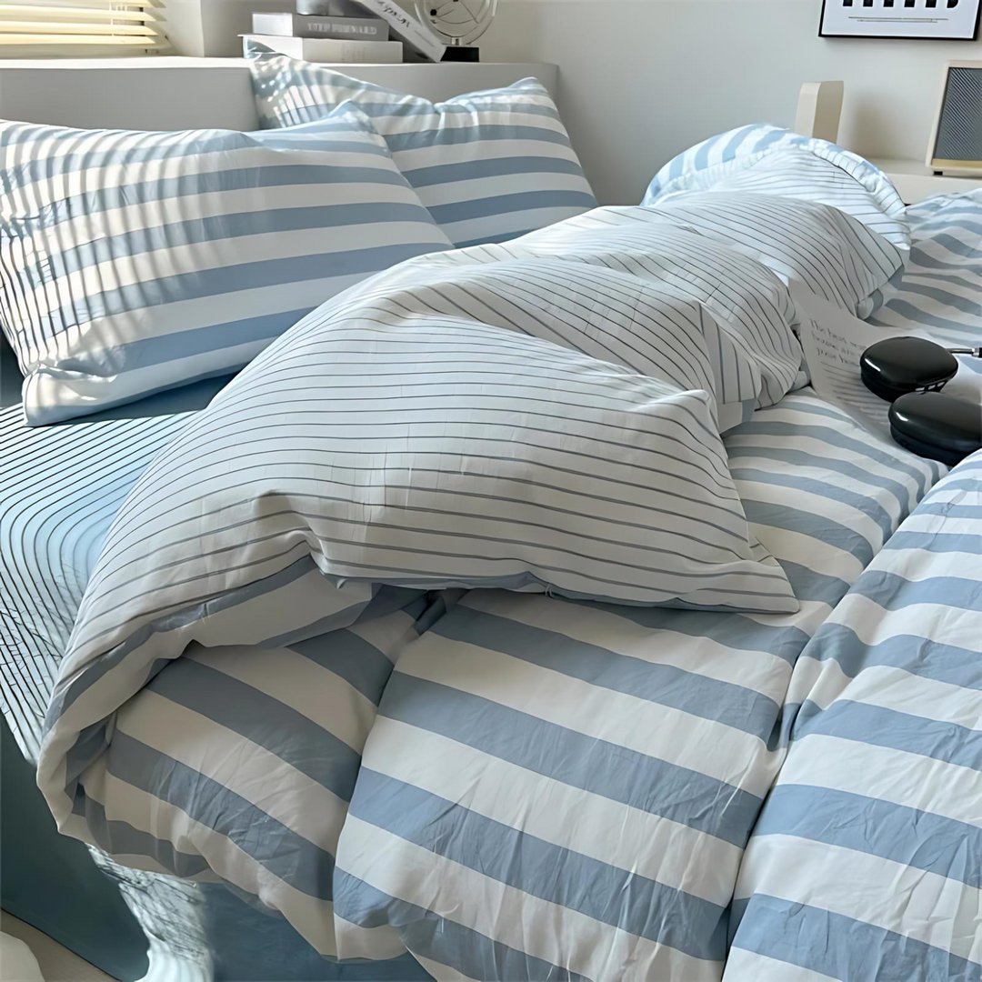 Kalsten | Elenorra Classic Striped Bedding Set 4pcs Duvet Cover Sheet