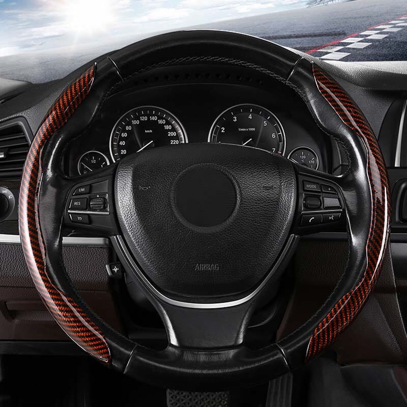 Kalsten | Universal Laser Carbon Fiber Pattern Steering Wheel Cover