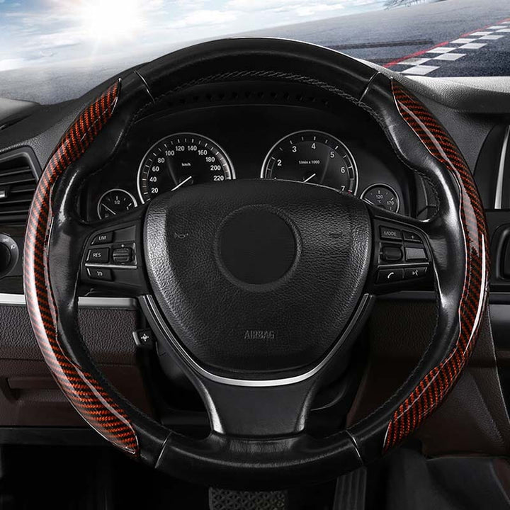 Kalsten | Universal Laser Carbon Fiber Pattern Steering Wheel Cover