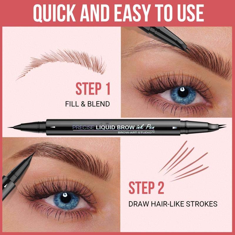Skanto | 2-in-1 Dual-Ended Eyebrow Pencil with Micro-Fork Tip Applicator and Precision Brush Tip