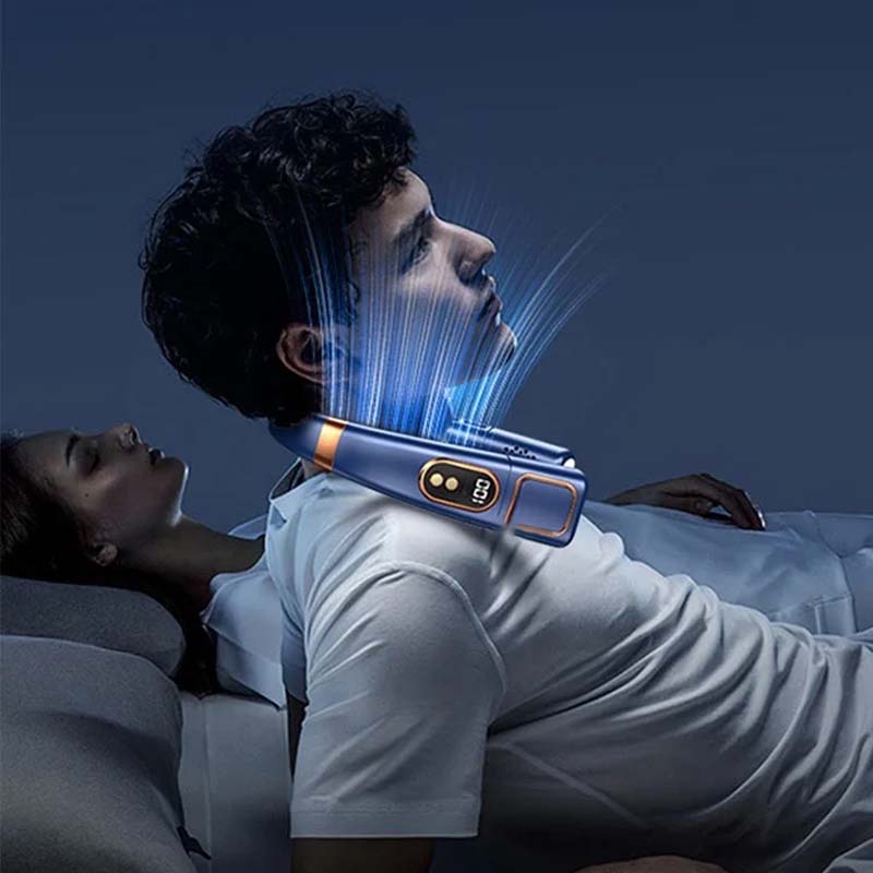 Blade-less hanging neck fan with digital display and light | Kalsten