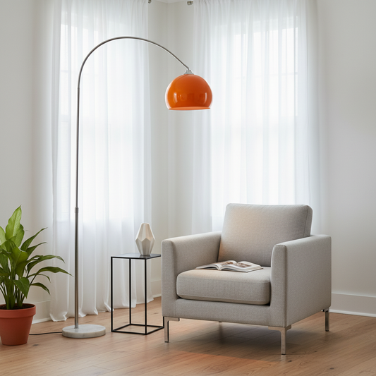 Arc Floor Lamp with Dome Shade