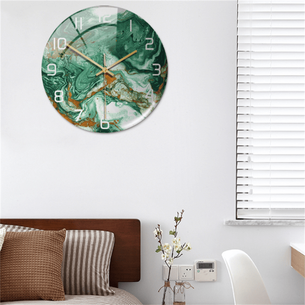 Stylish Marble Wall Clock with Silent Mechanism Kalsten