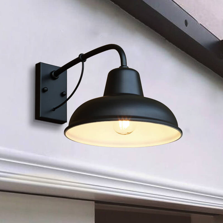 Vintage Iron Barn Waterproof Outdoor 1-Light Wall Sconce Lamp | Kalsten