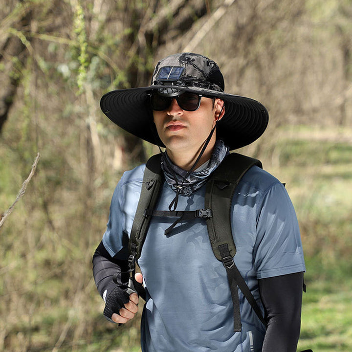 Solar & USB Charging Fan Outdoor Fishing Hat | Kalsten