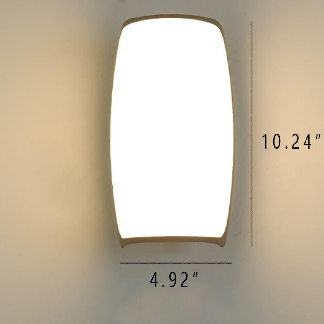 Waterproof Acrylic Curved Shade LED Outdoor Wall Sconce Lamp | Kalsten