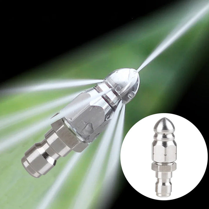 High pressure nozzle made of stainless steel for unclogging wastewater pipes | Kalsten