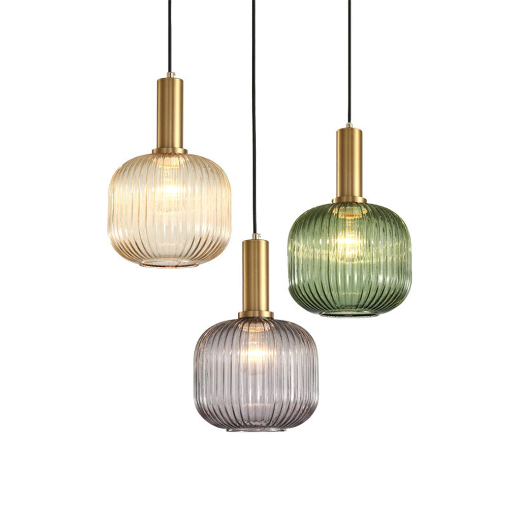 Vintage Stained Glass Lantern Shape Pendant Light | Kalsten