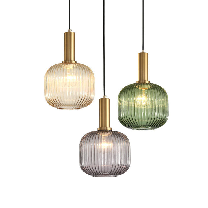 Vintage Stained Glass Lantern Shape Pendant Light | Kalsten