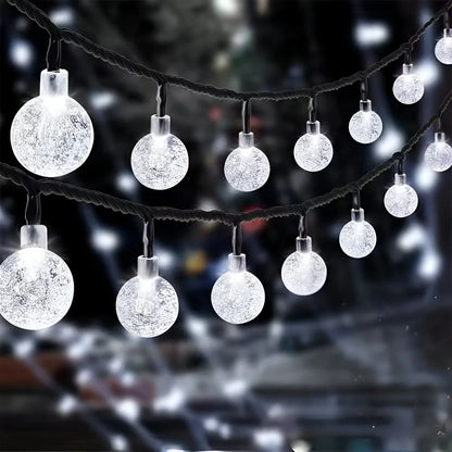 LumeGlobe – Solar Crackled Glass Garden Lights
