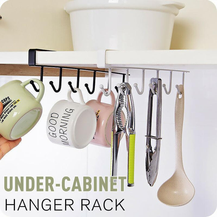 Kalsten | 6 Hooks Under-Cabinet Hanger Rack