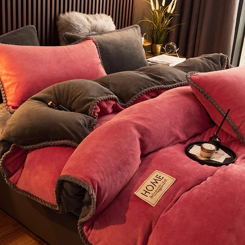 PlushHaven Luxe Velvet Duvet Cover Set – Kingsize Warmth & Comfort Kalsten